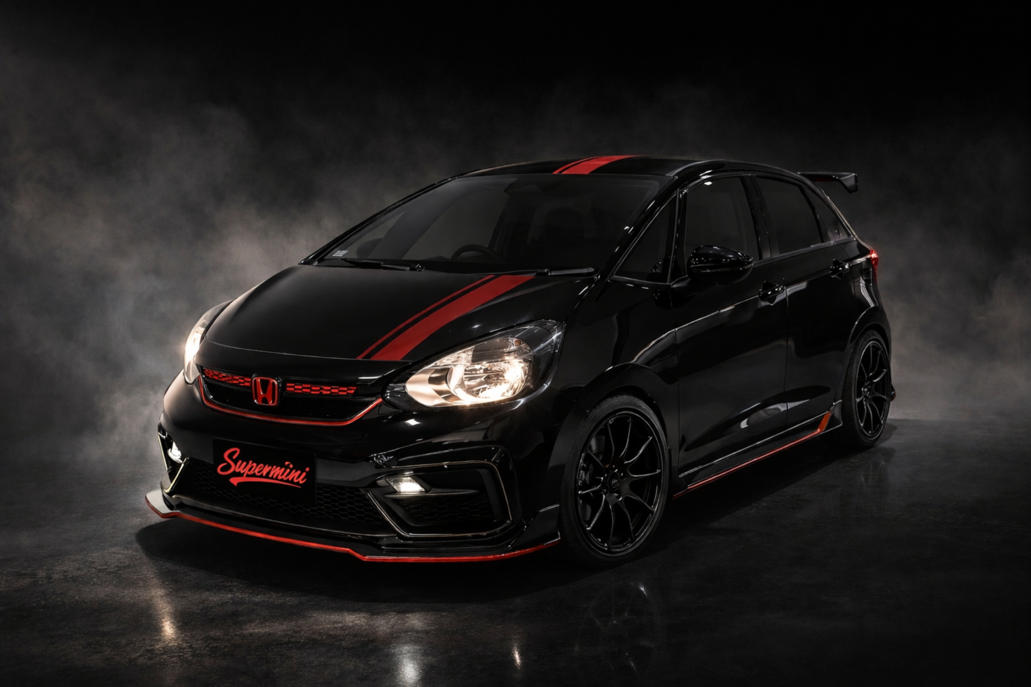 Modified small performance car with Supermini plate